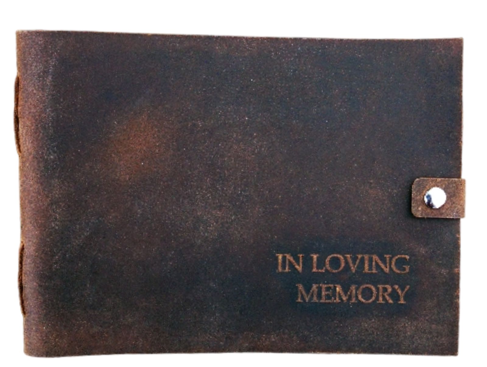 Classic single-section book – distressed tan leather