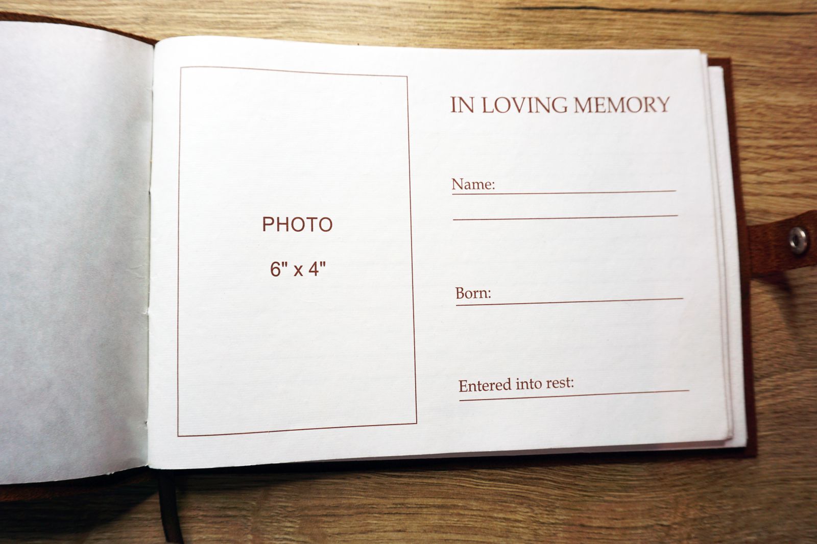 In Loving Memory page