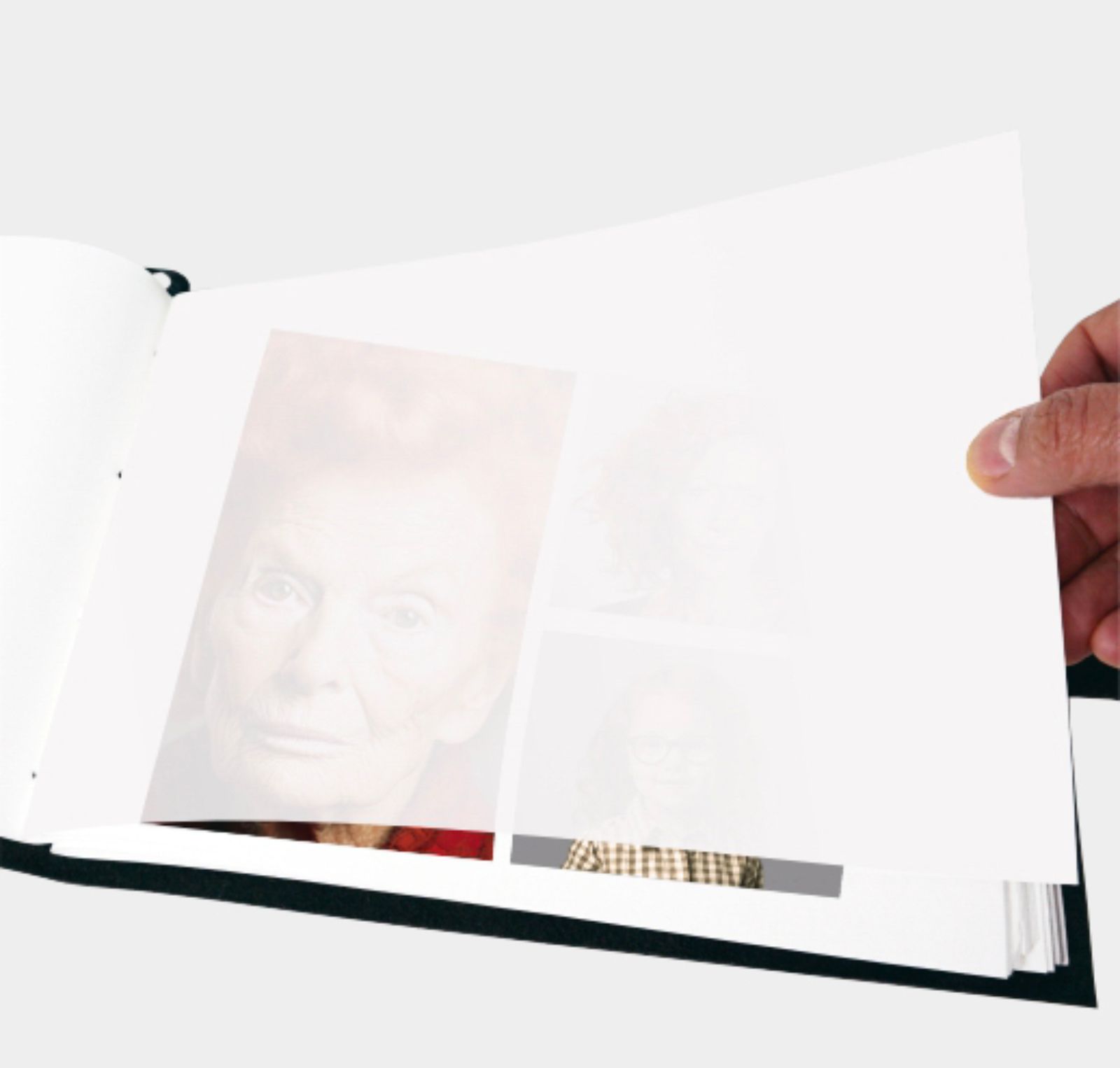 Glassine sheet protecting photos